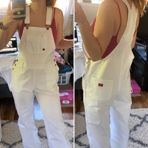 white dickies overalls womens